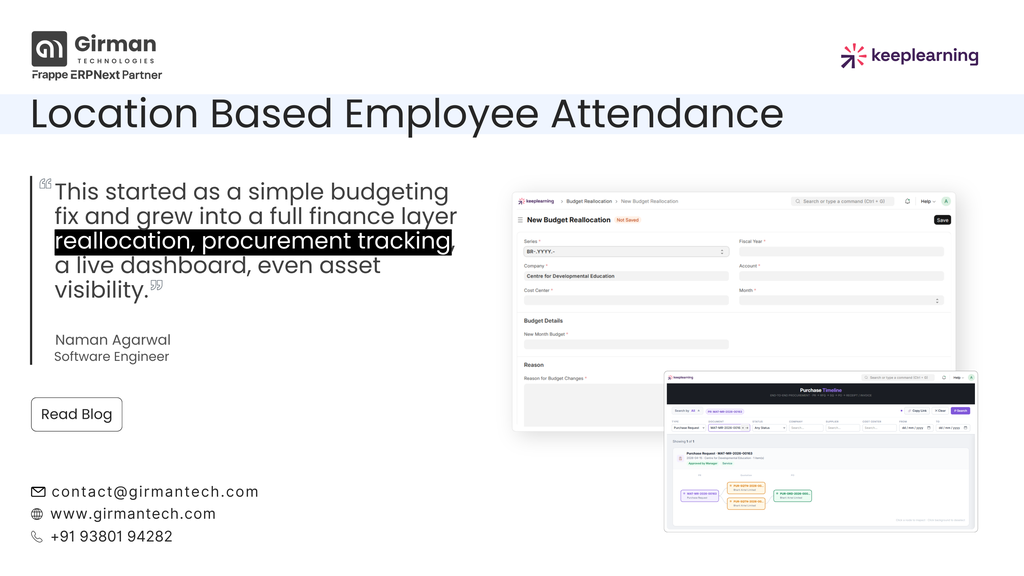 ₹50 Cr+ Budget, 5,000+ Vendors: How an Education Organisation Automated Budgeting with ERPNext